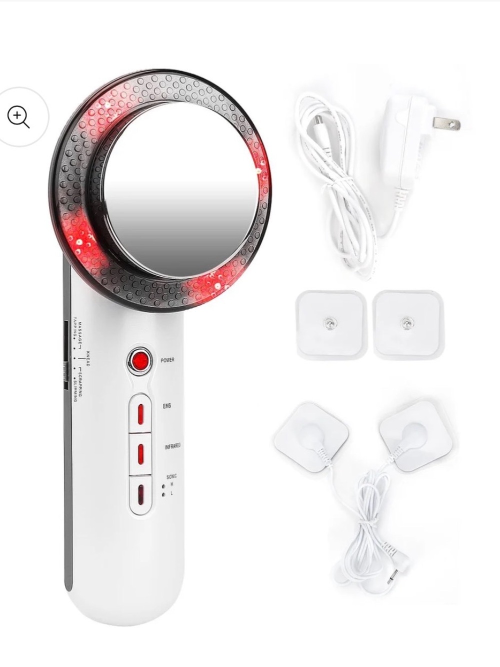 LED Face and body Therapy Device - White with Red Light